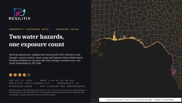 B4, Oct 8, Morning update brief cover: Advisory 8