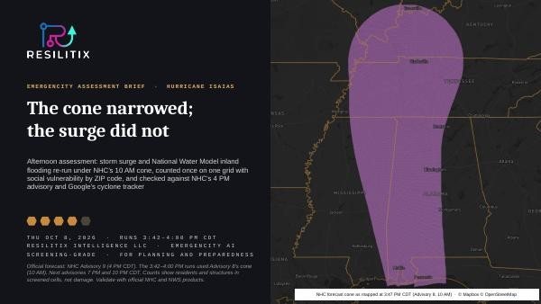 B5, Oct 8, Afternoon brief cover: Advisory 9